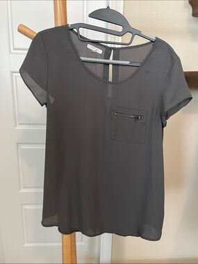 Sheer Charcoal Blouse